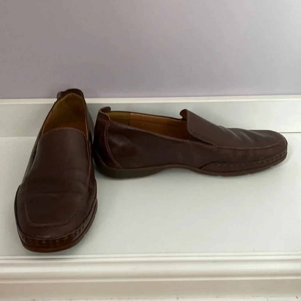 Mephisto brown leather slip ons size 9 1/2